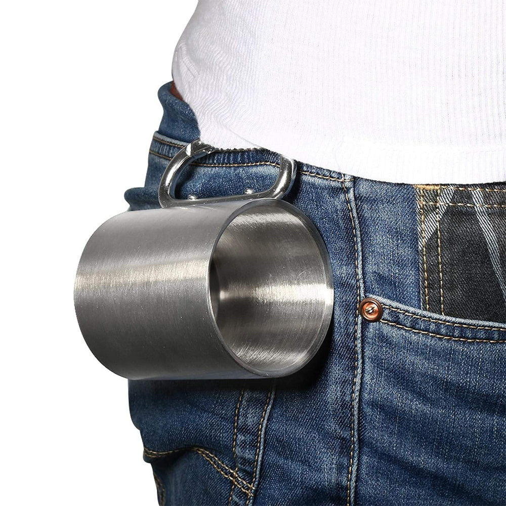 Turistinis puodelis su karabinu 300ml.