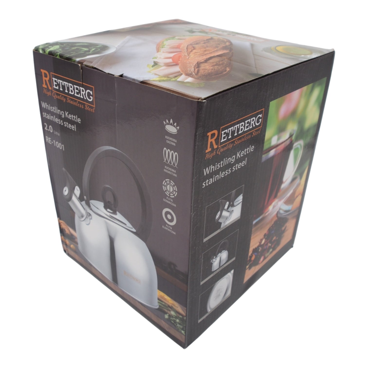 Virdulys, nerūdijantis plienas/juoda, 2 l