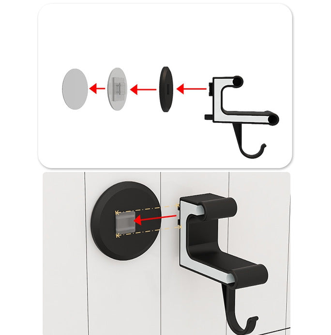 Vonios kambario rankšluosčių pakaba - Juoda