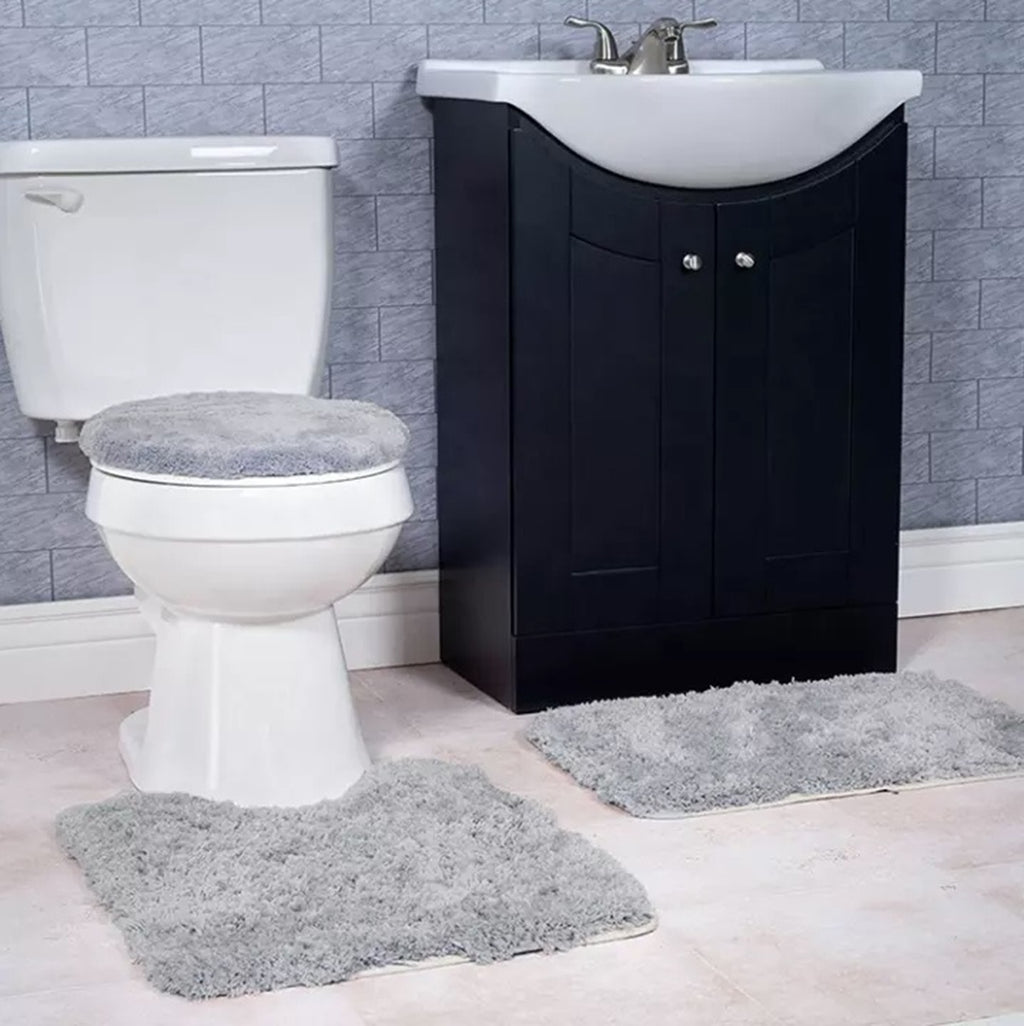 3-dalių, vonios kilimėlių rinkinys